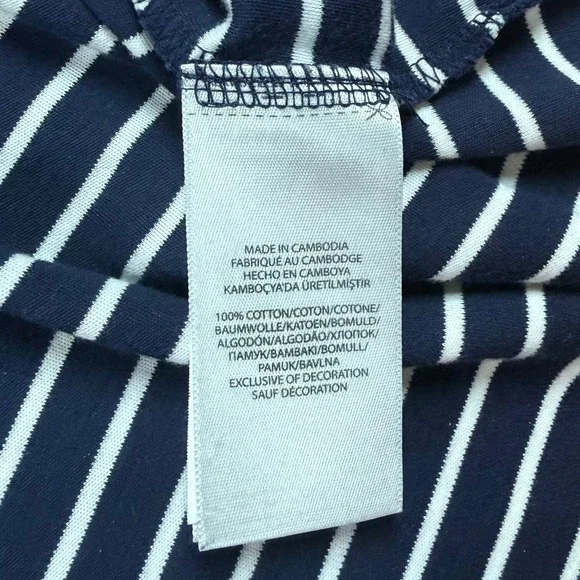 Polo Ralph Lauren Mens XL Navy White Striped Cotton Short Sleeve Golf Polo Shirt - Picture 5 of 6